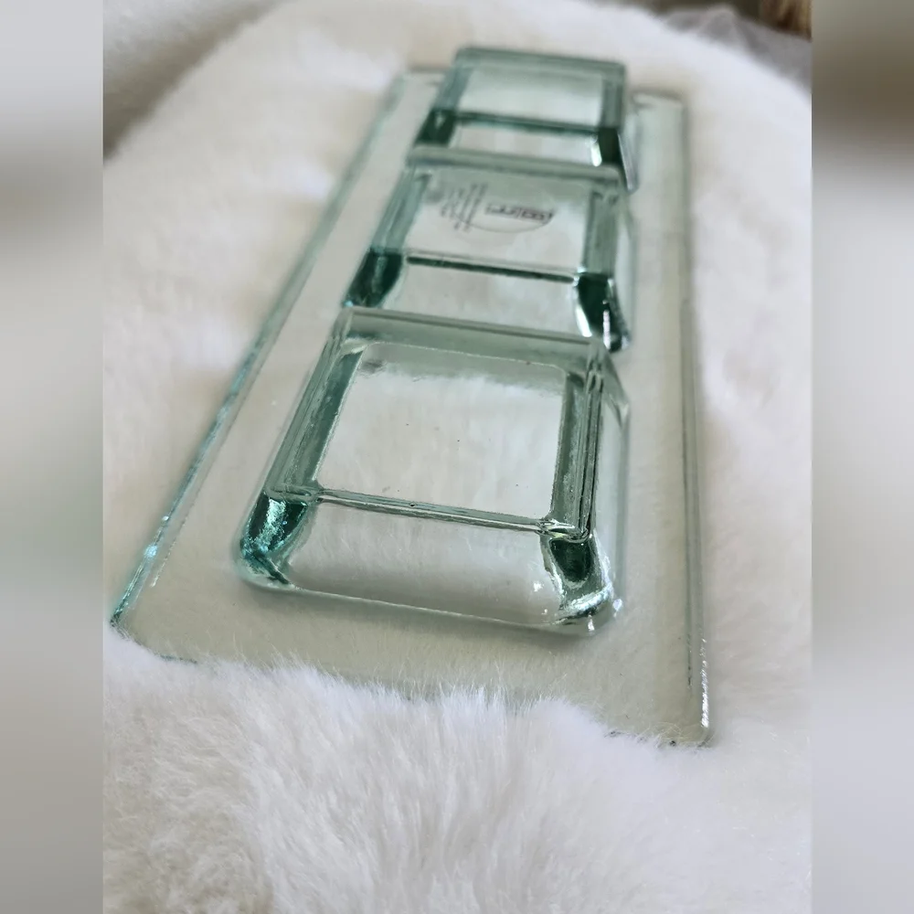 Glass Soap Dish Set - Clear
